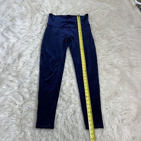 SPANX Blue Lapis Night Velvet High Waist Velour Leggings Women Plus Size 1X Pant - Picture 10 of 12
